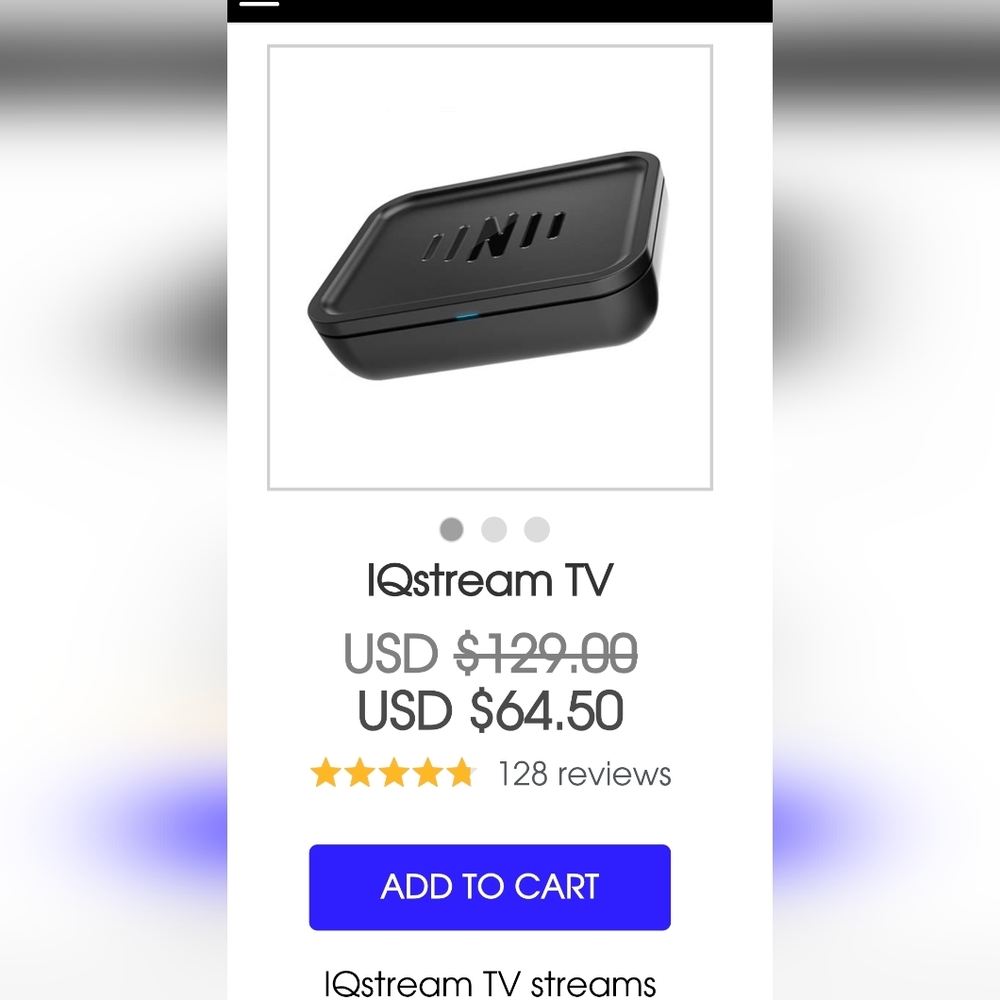 NEW IQstream TV Streaming Device by Nuheara